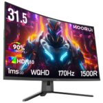 今だけ37%OFF！KOORUI 31.5インチWQHD湾曲ゲーミングモニター特価販売中！